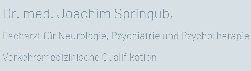 Dr. med. Joachim Springub